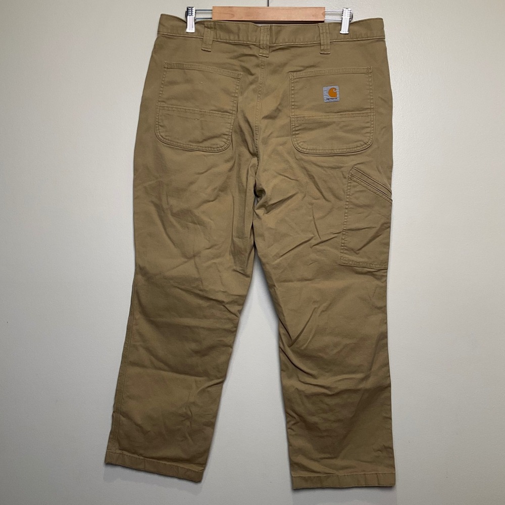 Carhartt Rugged Flex Rigby Relaxed Fit Work Pants Tan Khaki 38x30 - Picture 5 of 8